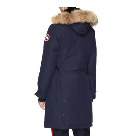 Canada Goose Kensington Parka Navy Jacket with Fur Size MD - Picture 2 of 13